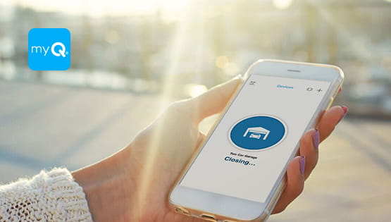 Person Using MyQ App