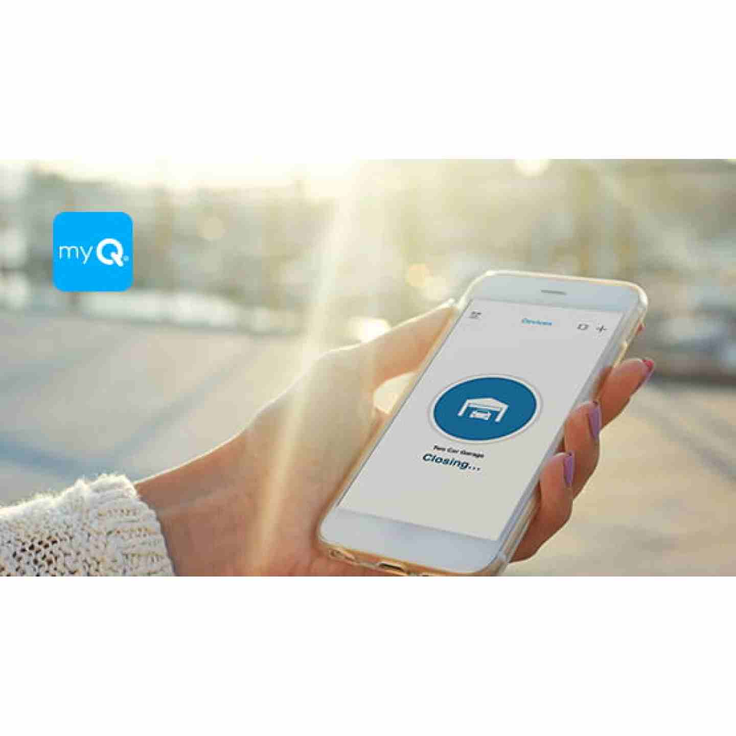 Person Using MyQ App