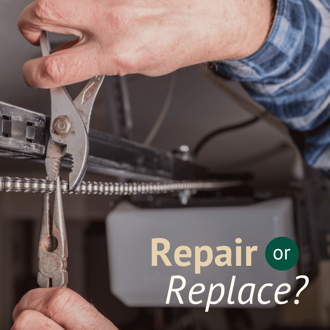 Precision Technician Working on a Broken Garage Door Spring