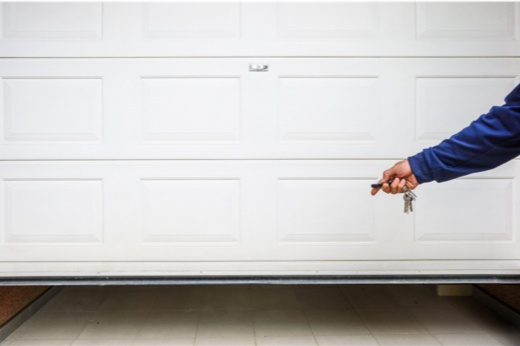 Homeowner Closing Their Garage Door