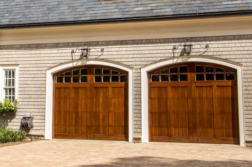 Double Wooden Garage Doors