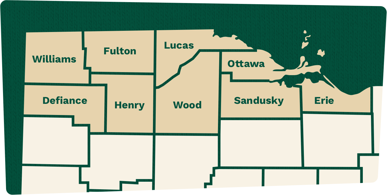 Image Showing Counties That We Provide Service In