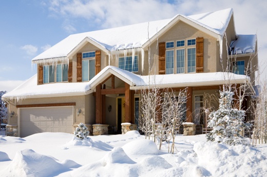 House Covered in Snow